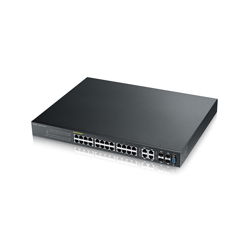 Zyxel GS2210-24HP 24 Port 10/100/1000 PoE + 4xGbE Combo (RJ45/SFP) L2 Yönetilebilir Switch