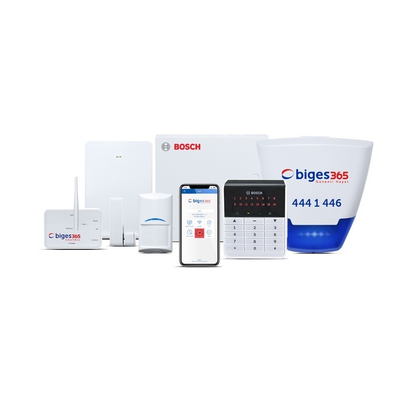 Bosch 3000 Kablosuz Akıllı Alarm Seti 3 - Network+GPRS - Ev/İşyeri IVR (1 Yıl )