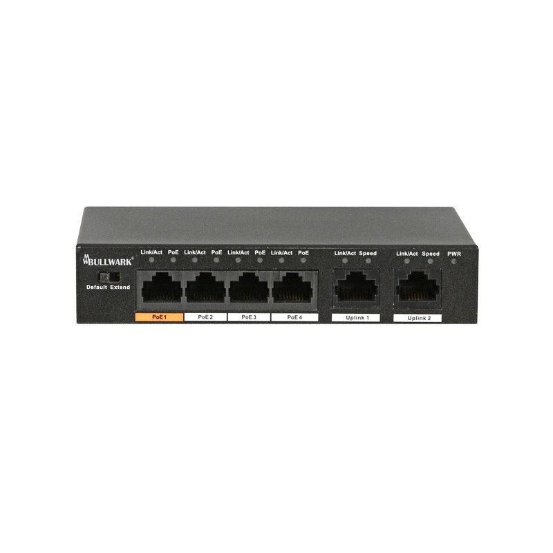 Bullwark BLW-SW3060-4HP 4x10/100 Hi-PoE (250m) + 2x10/100 Uplink Switch