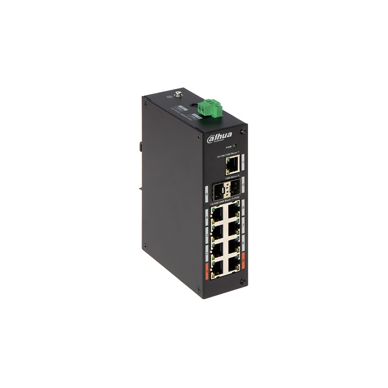 Dahua DH-PFS3211-8GT-120 8 Port Gigabit PoE Switch (8GE PoE + 1GE + 2GE SFP, Toplam 120W PoE )