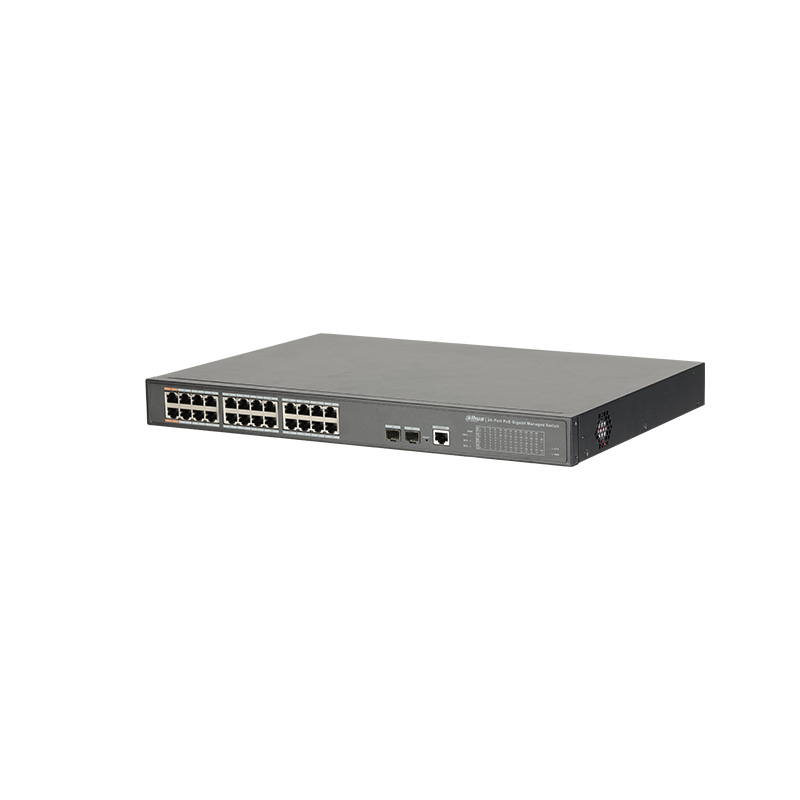 Dahua DH-PFS4226-24GT-360 Dahua 24x10/100/1000 2x100/1000 Base-X PoE 360W Yönetilebilir Switch