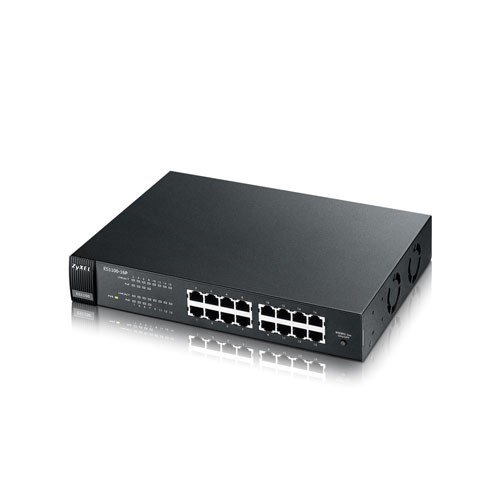 Zyxel ES1100-16P 16PORT 8x10/100 + 8xPoe Port Yönetilemez Switch