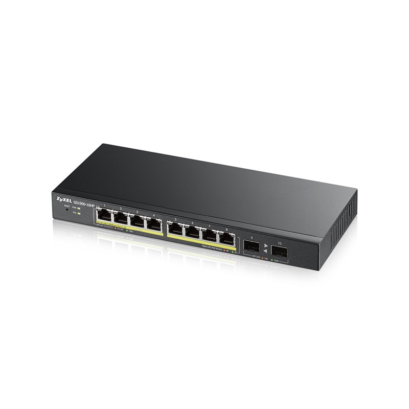 Zyxel GS1900-10HP 8 Port 8x100/100/1000 + 2xSFP Web Yönetilebilir Poe Switch