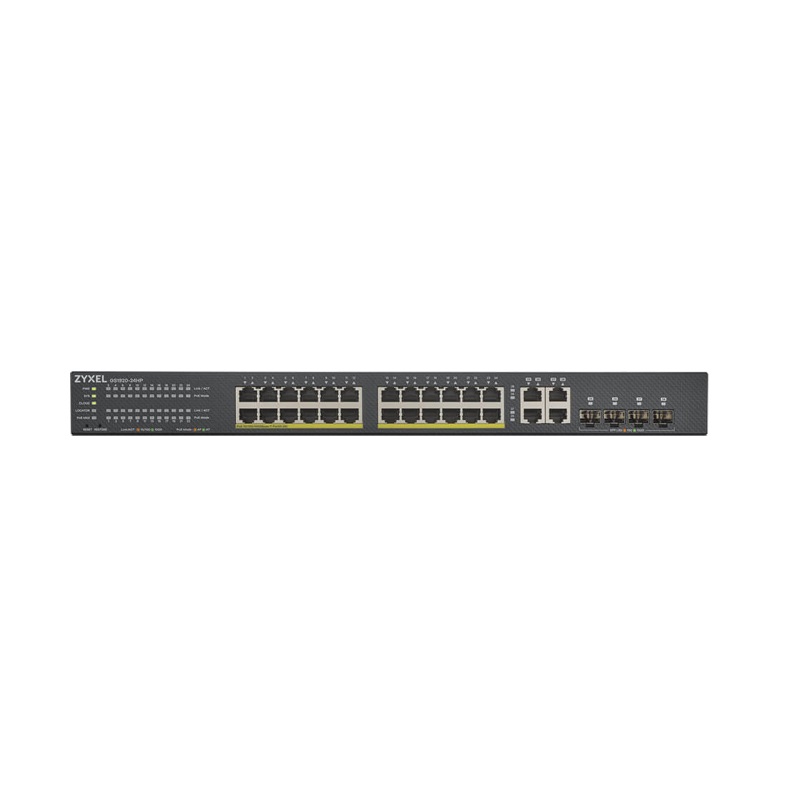 Zyxel GS1920-24HPV2 24P 100/1000 POE +4x GbE Combo (SFP/RJ45) L2 HYBRID NEBULAFLEX Switch