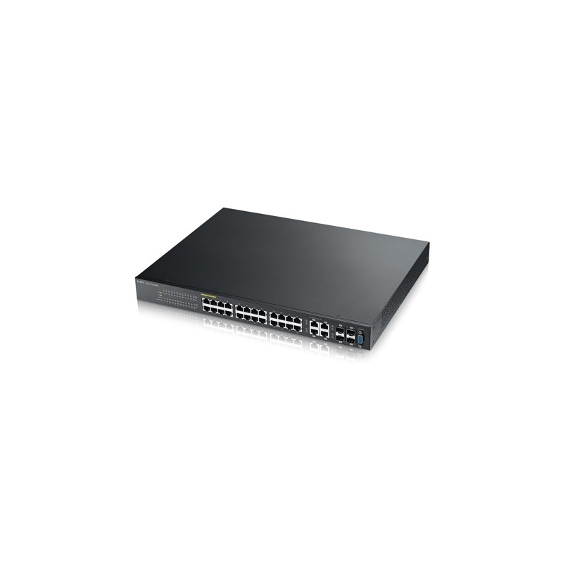 Zyxel GS2210-24LP 24 Port 10/100/1000 PoE + 4xGbE Combo (RJ45/SFP) L2 Yönetilebilir Switch