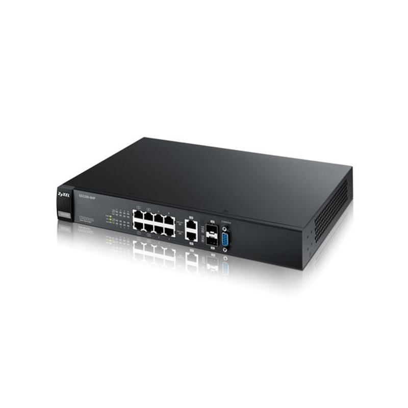 Zyxel GS2210-8HP 8 Port 100/1000+2xDual Sfp L2 Yönetilebilir Poe Switch