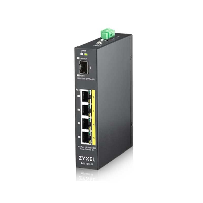 Zyxel RGS100-5P 4x100/1000 Mbps PoE 1 x Gigabit SFP GBIC End.Switch