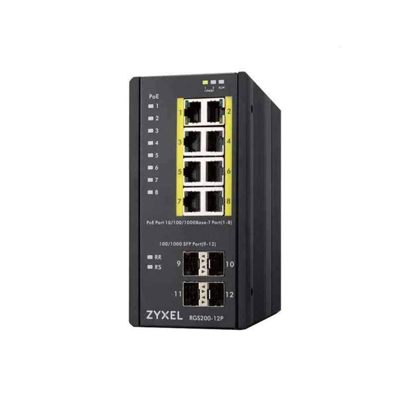 Zyxel RGS200-12P 8x100/1000 PoE 4 x Gigabit SFP GBIC End.Switch